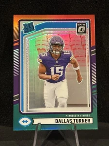 2024 Donruss Optic Rated Rookies Preview Red and Green Dallas Turner - Vikings - Picture 1 of 1