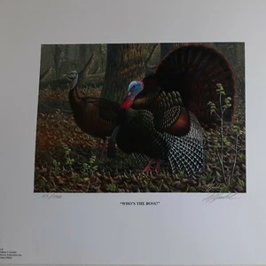 RARE NWTF 2007 "WHO'S THE BOSS" S/N Edition of 1000 by Wilhem Goebel 12" x 14" - Picture 1 of 12
