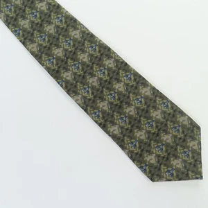 Geoffrey Beene Tie Mens Silk Green Blue Ancient Madder 4" 56" Italy - Picture 1 of 6