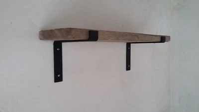 Heavy Duty Industrial Rustic Solid Steel Scaffold Board Shelf Brackets UK MADE!! - Image 1 of 4