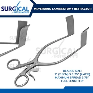 Retractor de laminectomía autorretenible Meyerding 4,4 X 2,5 cm extensión 3,75" alemán G - Imagen 1 de 8