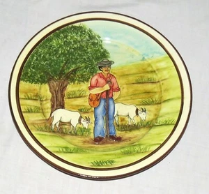 Piatto ceramica Olaria SP Corval Portugal 11,1/4 pollici capra - Foto 1 di 2