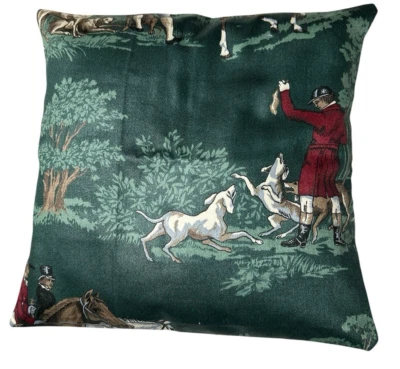 "Almohada de caballo Fox Hunt con farsa 12""x12""" Foto 1 de 2
