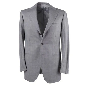 Cesare Attolini Napoli Lighter Gray Stripe Extrafine Wool Suit 38R (Eu 48) NWT - Picture 1 of 12