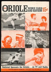 Kansas City A's 1963 @ Baltimore Orioles Program 6/29 78316b5 - Imagen 1 de 2