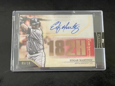 2020 Topps Luminaries Edgar Martinez Hit Kings Gold On Card Auto Autograph /10 - Image 1 of 2