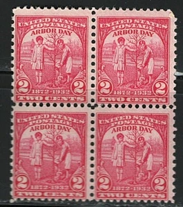 #717 1932 two-cent Arbor Day block of 4 MN - Picture 1 of 1