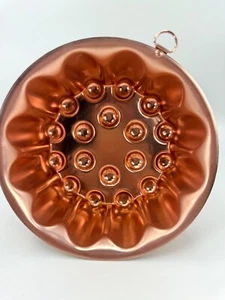 Copper Plated Aluminum Hobnail Design Round Jello Cake Mold Kitchen Decor 4 cups - Picture 1 of 18