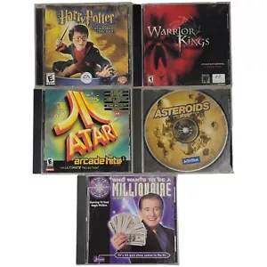 PC Games Mixed Lot of 5 Harry Potter, Warrior Kings, Asteroids, & More - Picture 1 of 4