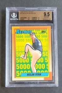 Nolan Ryan 1990 Topps Tiffany #4 Salute 5000ks Astros BGS 9.5 Gem Mint