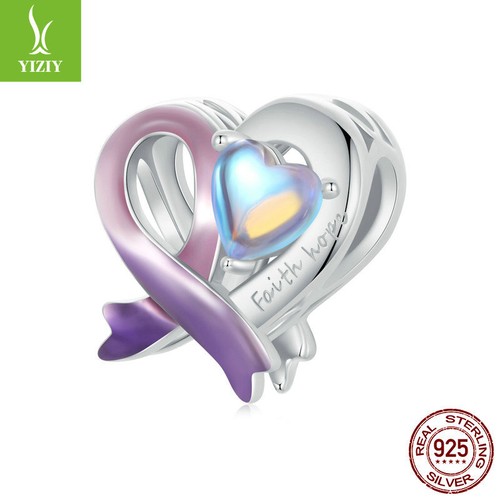 VALENTINO Bracciale Ciondolo Perline Moda Donna Argento Sterling 925 Bellezza Nastro Rosa Fit