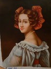 Dipinto Olio su Tela Ritratto Donna Quadro Dama Scena 50x60 CM compreso telaio