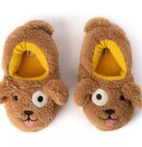 Zapatillas DearFoams Niños 4 5 Felpa Cachorro Perro Critter Animal Zapatos sin Cordones para Casa - Imagen 1 de 4