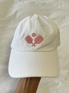 Renwick | Women's Adjustable Pickleball Embroidered Baseball Cap | White Pink - Picture 1 of 6