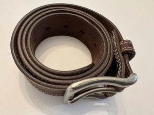 Cavender’s Belt Mens 38 in Drk Brown Genuine Leather Western Cowboy 9752444 - Picture 1 of 16
