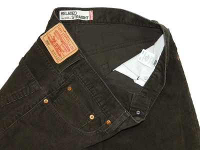 Pantalones de mezclilla de pana para hombre Levi's 559 etiqueta recta relajada 34x32 medida talla 33x31 Foto 1 de 4