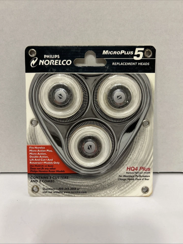 Philips Norelco Hq4 Plus Shaver Replacement Heads Microplus 5