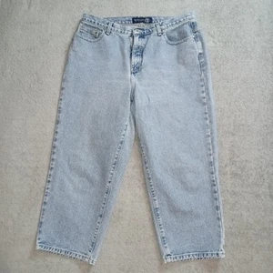 Vtg 80s Mom Jeans Size 14 Venezia Light Acid Wash High Rise Capri 23 Inseam USA - Picture 1 of 7