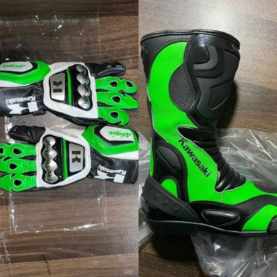 Nuevas botas/guantes de cuero para carreras de motos cuero de vaca Foto 1 de 4