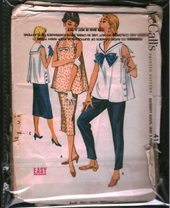 4106 Vintage McCalls SEWING Pattern Misses 1950s Maternity Blouse Skirt Pants 14 - Picture 1 of 2