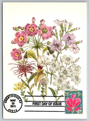 #4531 Garden of Love Pink Flower FDC Maxi Card - Image 1 of 2