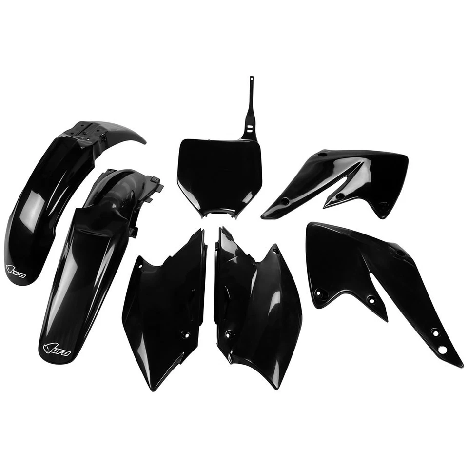 Kit de plástico UFO conjunto completo preto Kawasaki KX250F 2004-2005 - Imagem 1 de 1