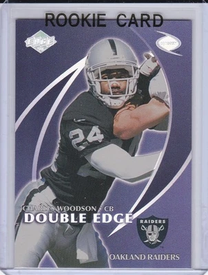 CHARLES WOODSON ROOKIE CARD 1998 Collector's DOUBLE EDGE $$ RC w/ DEION SANDERS! - Image 1 of 2