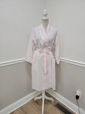 Bata larga para mujer Lanz of Salzburg rosa floral 100 % algodón de colección  Foto 1 de 4