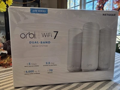 NETGEAR Orbi 370 Series Dual-Band WiFi 7 Mesh System (RBE373) 3 Pack   - Image 1 of 4
