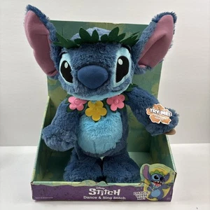 DISNEY DANCE AND SING 13" PLUSH STITCH FROM LILO & STITCH. ALOHA, NEW IN BOX - Picture 1 of 9