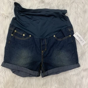 Pantalones cortos vaqueros de maternidad grandes nuevos con etiquetas - Imagen 1 de 3