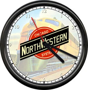 Chicago Northwestern CNW C & NW Lines Railroad Train Conductor Sign Wall Clock - Picture 1 of 1