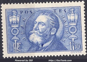 FRANCE JEAN JAURES N° 319 NEUF  * AVEC CHARNIERE - Picture 1 of 2