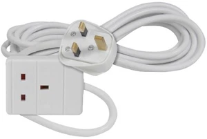Av:link 429.733UK 1 Gang 13A Extensions Lead 5.0m, White, Rewireable Cable - Picture 1 of 2