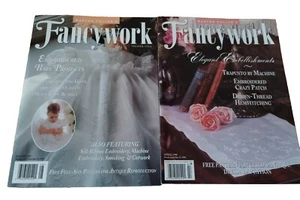 2 FANCYWORK MAGAZINE MARTHA PULLEN SMOCKING, CITEORK, DRAWN THREAD EMBROIDERY - Picture 1 of 4