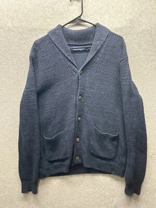 Polo Ralph Lauren Mens Sz S Blue Shawl Collar Knit Cardigan Sweater Classic Wear - Picture 1 of 13
