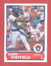 1989 SCORE (BB) Gary Sheffield YOUNG SUPERSTAR RC CARD #25 MILWAUKEE BREWERS