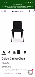 NACO DINING TABLE CHAIRS. BLACK LEATHER x8 CHAIRS - Picture 1 of 3