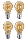 4 Philips WiZ Smart Light Bulbs Filament Vintage Amber Color A19 E26 450 Lumens