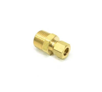 3/8 OD Compression Tube to 1/2 Male Npt Adapter Fitting Connector Water Oil Gas - Image 1 of 4