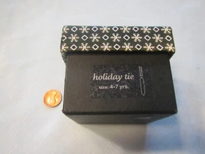 NEW!SET HOLIDAY TIE BOY SIZE 4-7 YEARS DARK BLUE&GREEN BLACK GREY&RED - Picture 1 of 7