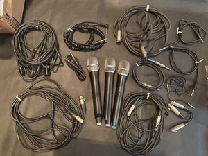 Menge professioneller Audio Video Mikrofonkabel geräuscharm hochwertig & 3 Mikrofone - Bild 1 von 15