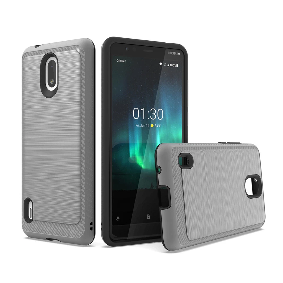 For Nokia 3.1 A / 3.1 C TA-1140 TA-1141 Lining Hybrid Case Cover +Tempered Glass - Image 1 of 1