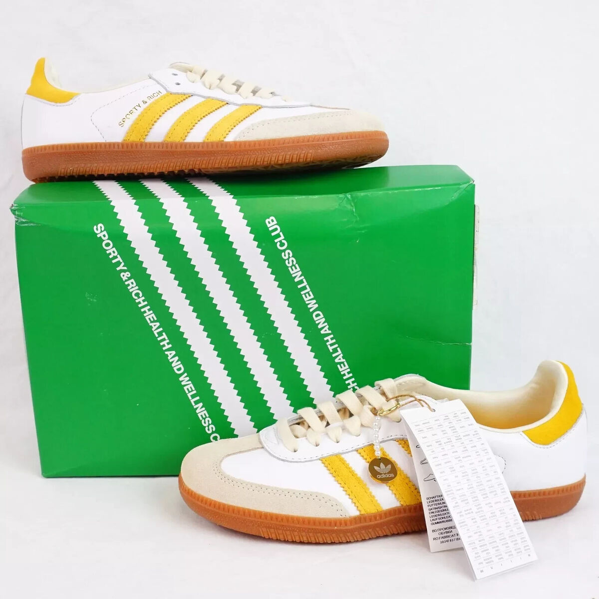 adidas Sporty & Rich x Samba OG White Bold Gold for Sale adidas Sporty & Rich x Samba OG White Bold Gold for Sale