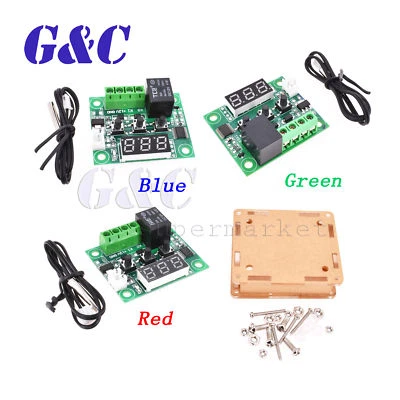 DC 12V Digital W1209 LED Thermostat Temperature Control Switch Sensor w/ NTC - Image 1 of 2