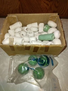 Dozens of MCM MACRAME Craft BEADS Ceramic Clay Handmade Marbella most unpainted - Picture 1 of 5