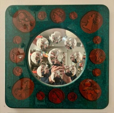 Espejo Cammei Piero Fornasetti Milano Italia 1950 Mid-Century Moderno Raro Temprano Foto 1 de 4