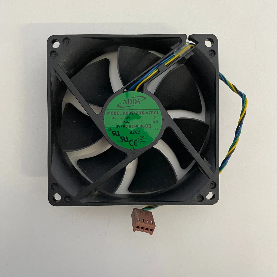 HP Compaq 8100 Case Cooling Fan 92mm 4-Pin 12V 0.50A 593220-001 AD0912UX-A7BGL - Image 1 of 4