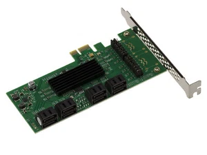 Controller Card Pcie 2.0 x1 For SATA 3 6G 8 Ports - Chipset Marvell 88SE9215 - Picture 1 of 3