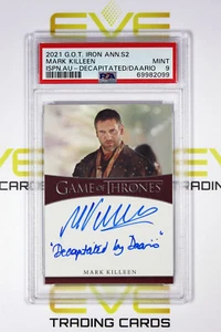 Graded Game of Thrones Autographed Card - 2021 Mark Killeen as Mero - PSA 9 - Picture 1 of 2
